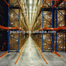 Jracking 4 floors high 7 pallets depth shelf drive through pallet racks for tabbaco storage